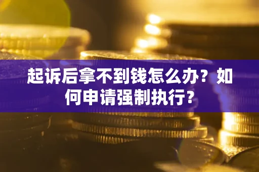 北京起诉后拿不到钱怎么办？如何申请强制执行？