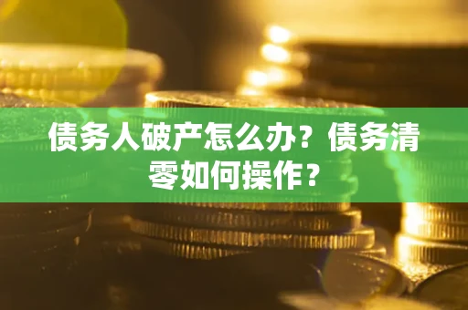 北京债务人破产怎么办？债务清零如何操作？