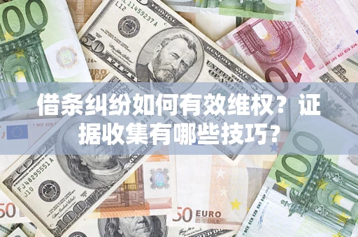 北京借条纠纷如何有效维权？证据收集有哪些技巧？